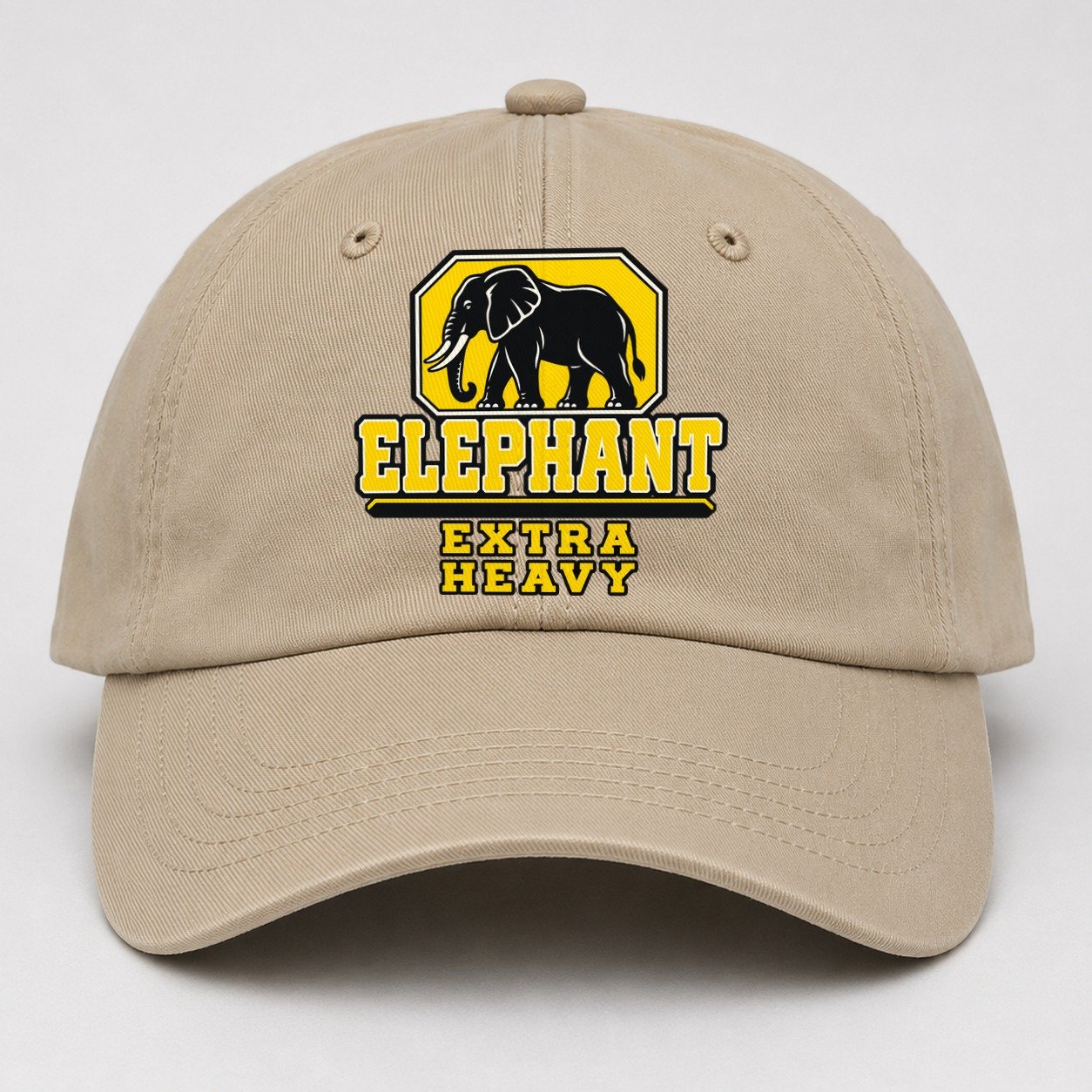 Elephant Extra Heavy Heavy Duty Baseball Cap – Khaki