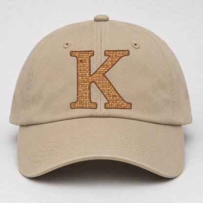 Woven Tweed K Monogram Baseball Cap – Khaki