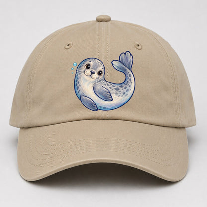 Seal Side Roll Sea Sprite Baseball Cap – Khaki