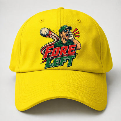 Fore Left Golf Life Baseball Cap – Yellow
