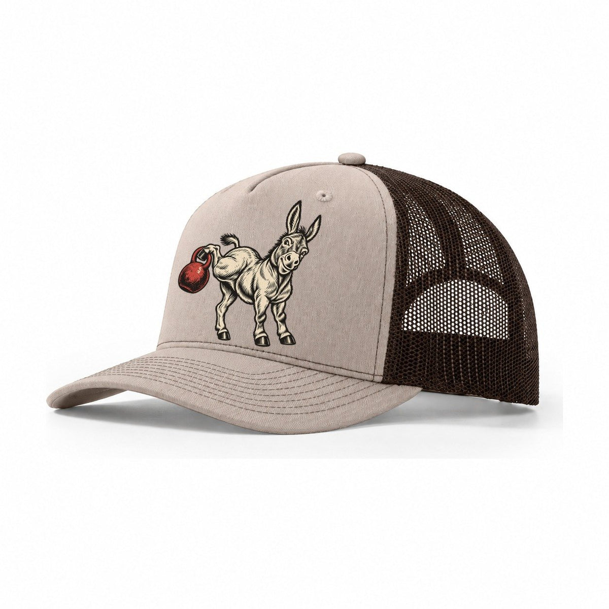 Donkey Kickbacks Animal Lifters Trucker Hat – Khaki Brown