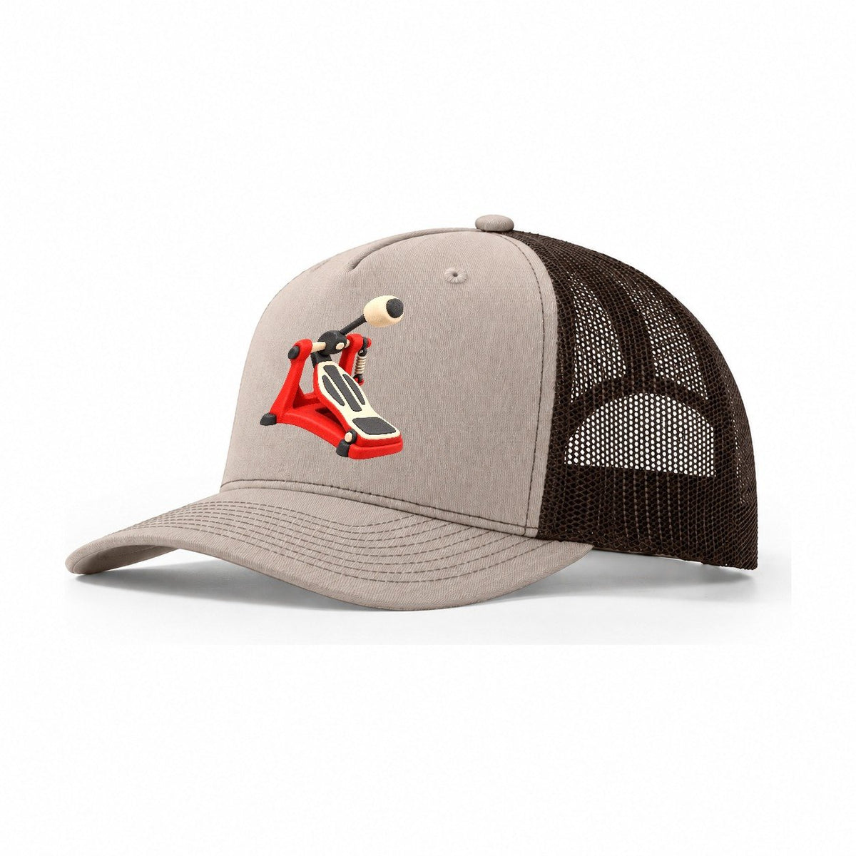 Drum Pedal Beat Trucker Hat – Khaki Brown