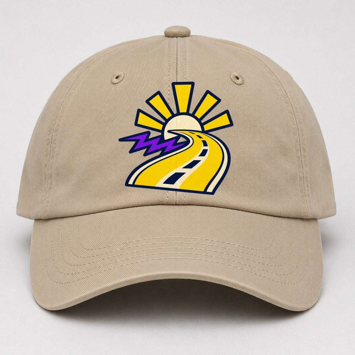 Road To Sunburst 90S Running Clubs Baseball Cap – Khaki