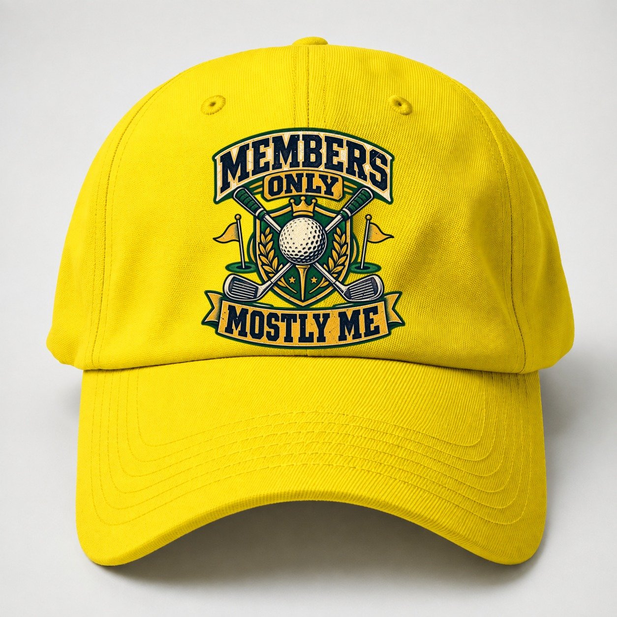 Members Only Mostly Me Golf Life Baseball Cap – Yellow