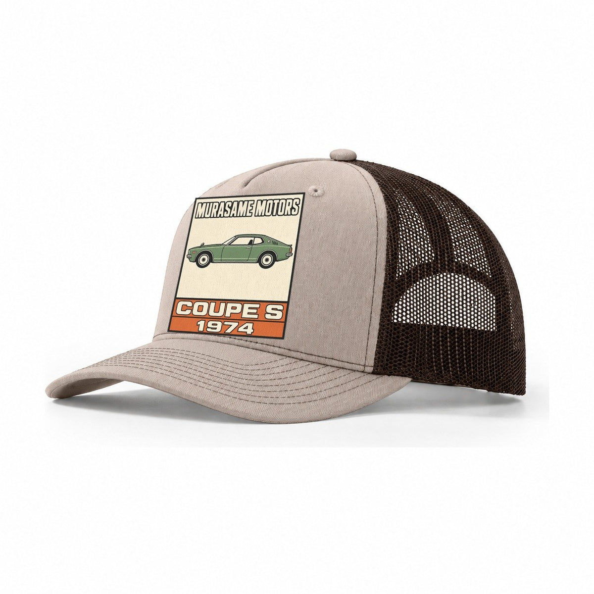 Murasame Coupe S Showa Speed Plates Trucker Hat – Khaki Brown