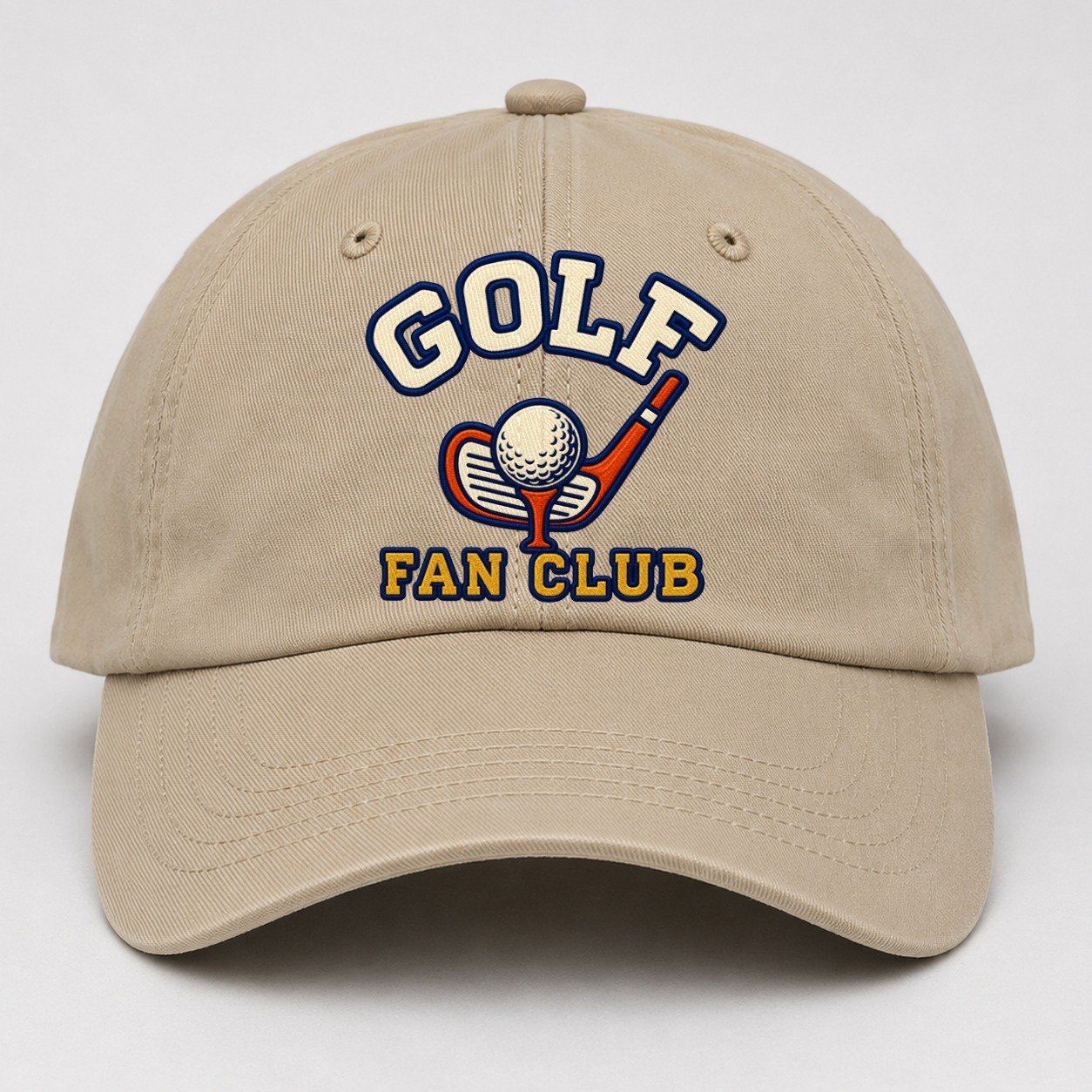 Golf Fan Club Baseball Cap – Khaki