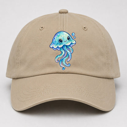 Jellyfish Upward Drift Sea Sprite Baseball Cap – Khaki