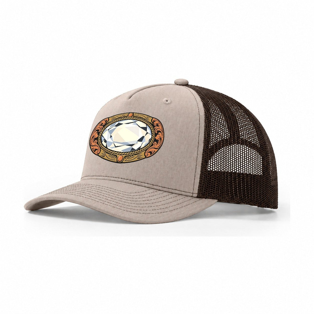 Moonstone Buckle Sundown Familiars Trucker Hat – Khaki Brown