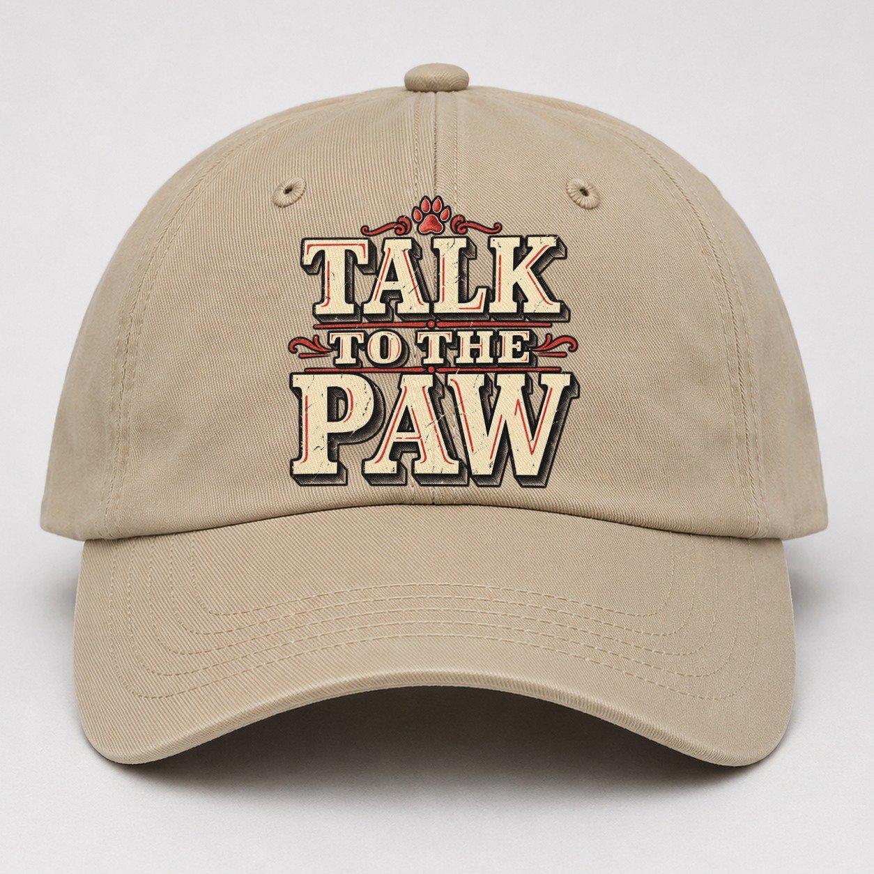 Talk To The Paw American Wit Baseball Cap – Khaki