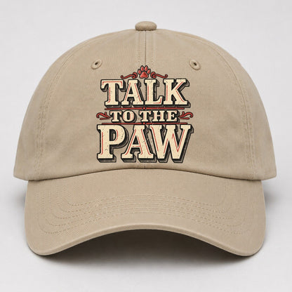 Talk To The Paw American Wit Baseball Cap – Khaki