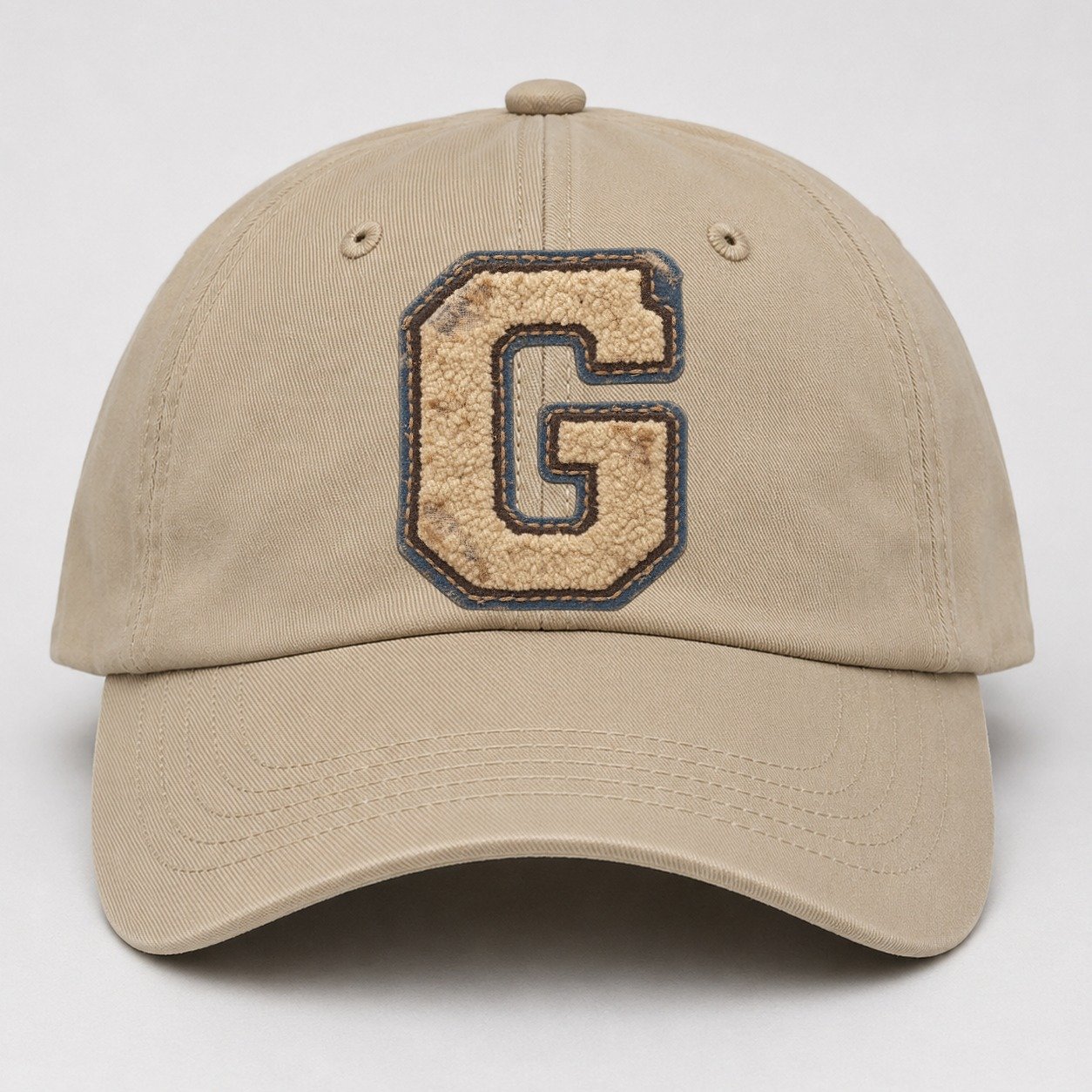 Varsity Chenille G Monogram Baseball Cap – Khaki