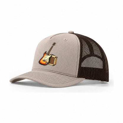 Guitar Practice Corner Pastimes Companions Trucker Hat – Khaki Brown