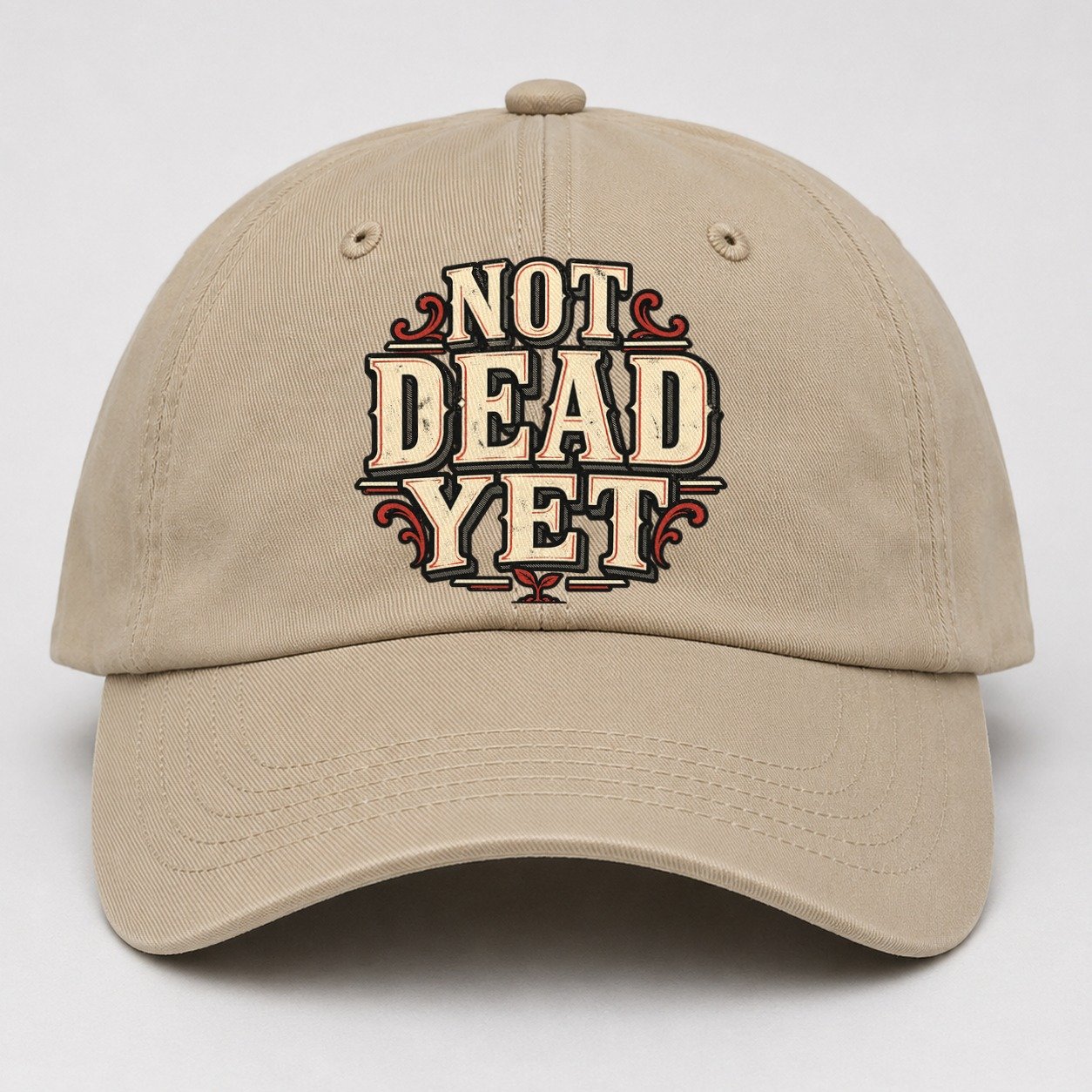 Not Dead Yet American Wit Baseball Cap – Khaki