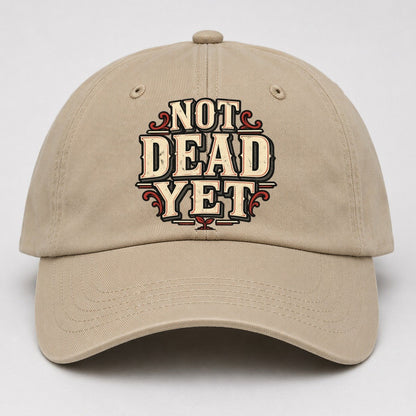 Not Dead Yet American Wit Baseball Cap – Khaki
