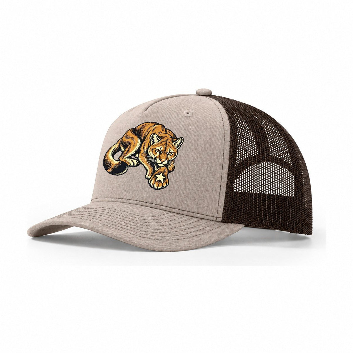 Cougar Starlit Paw Sundown Familiars Trucker Hat – Khaki Brown