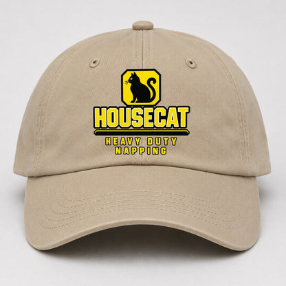Housecat Heavy Duty Napping Heavy Duty Baseball Cap – Khaki