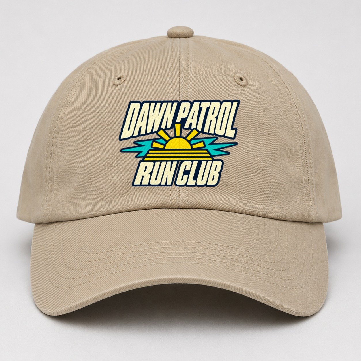 Dawn Patrol Run Club 90S Running Clubs Baseball Cap – Khaki