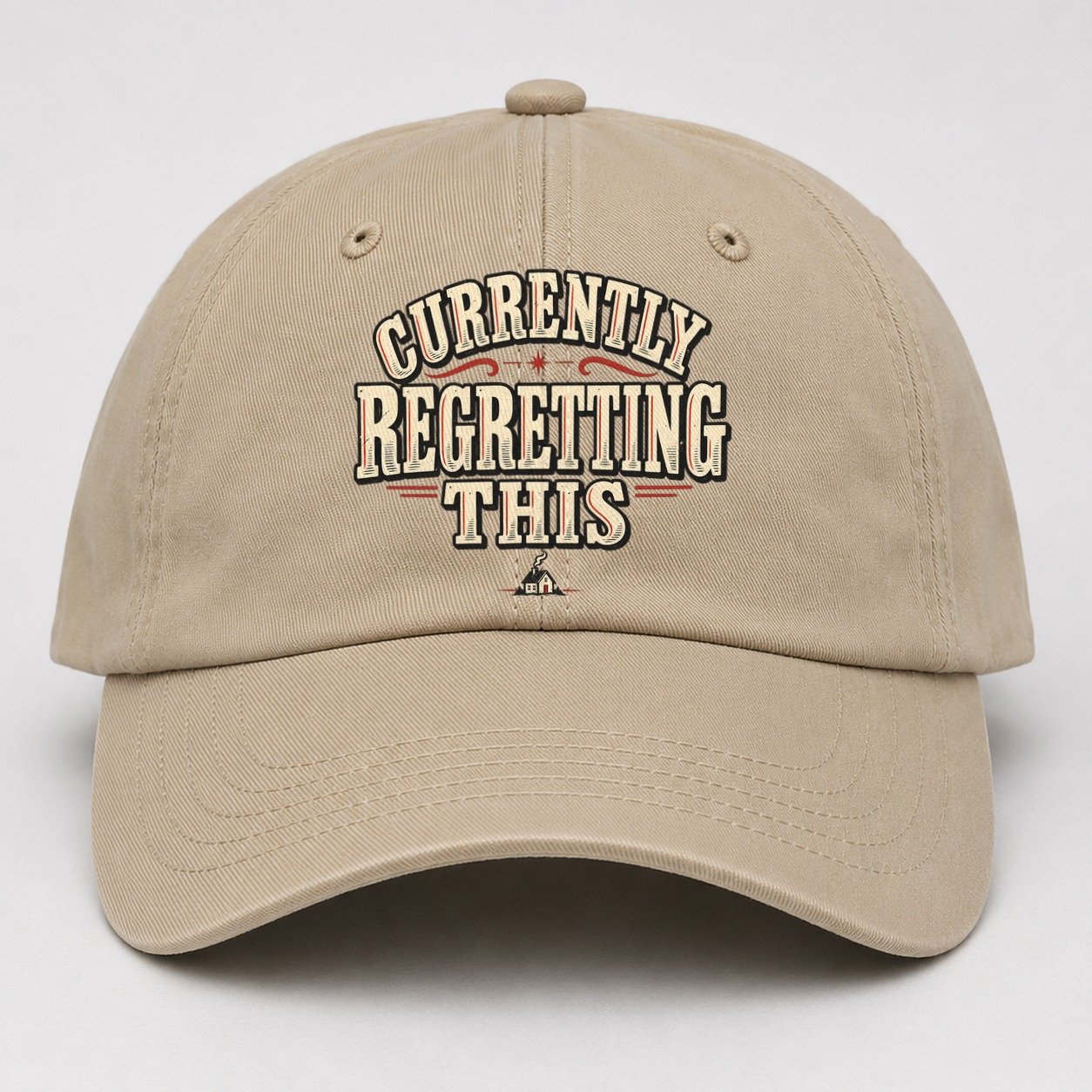 Currently Regretting This American Wit Baseball Cap – Khaki