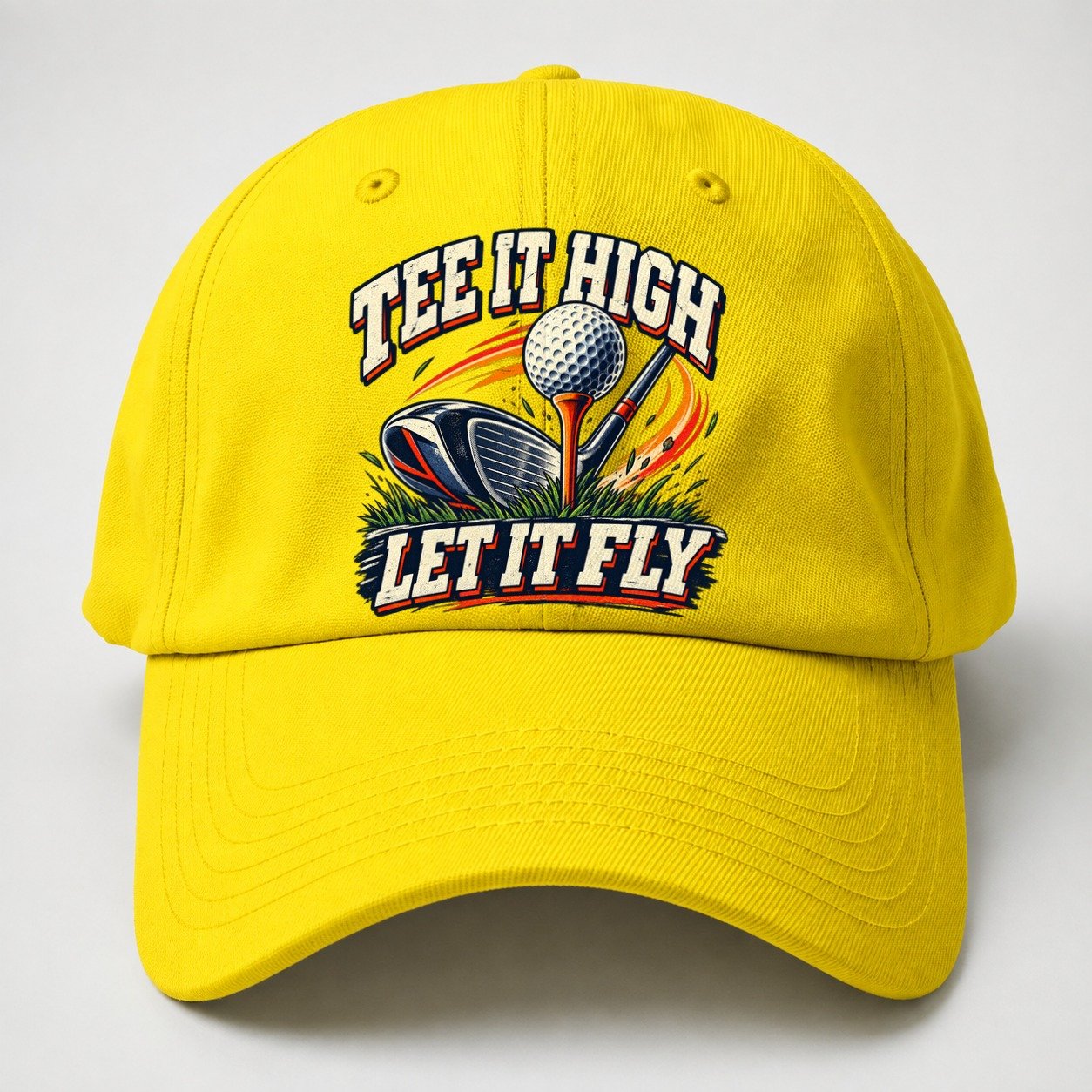 Tee It High Let It Fly Golf Life Baseball Cap – Yellow