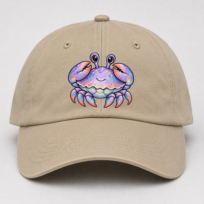 Crab Tucked Claw Hug Sea Sprite Baseball Cap – Khaki