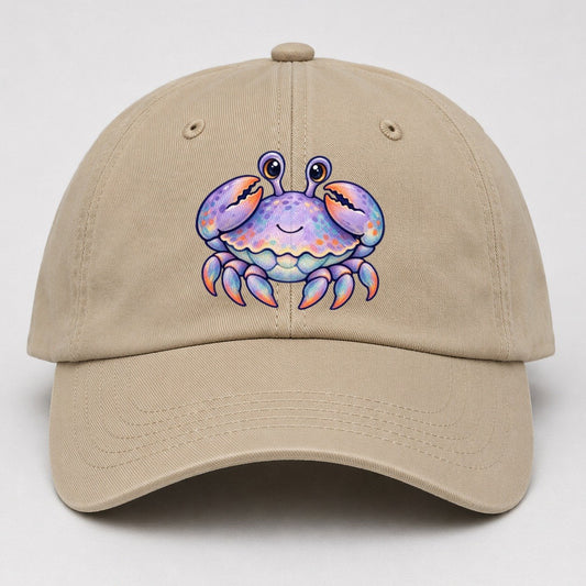 Crab Tucked Claw Hug Sea Sprite Baseball Cap – Khaki
