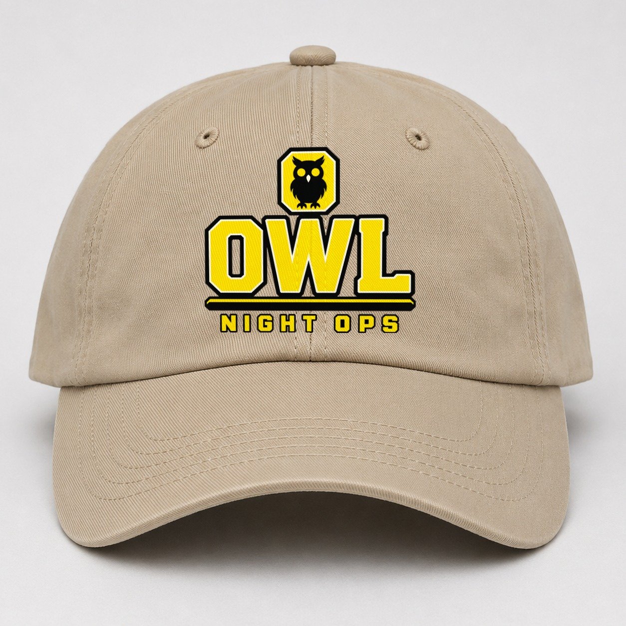 Owl Night Ops Heavy Duty Baseball Cap – Khaki