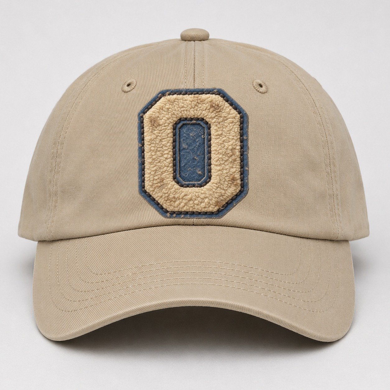 Varsity Chenille O Monogram Baseball Cap – Khaki