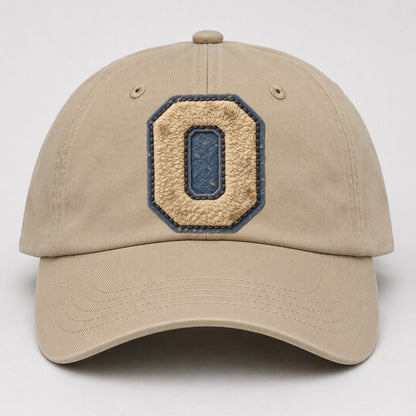 Varsity Chenille O Monogram Baseball Cap – Khaki