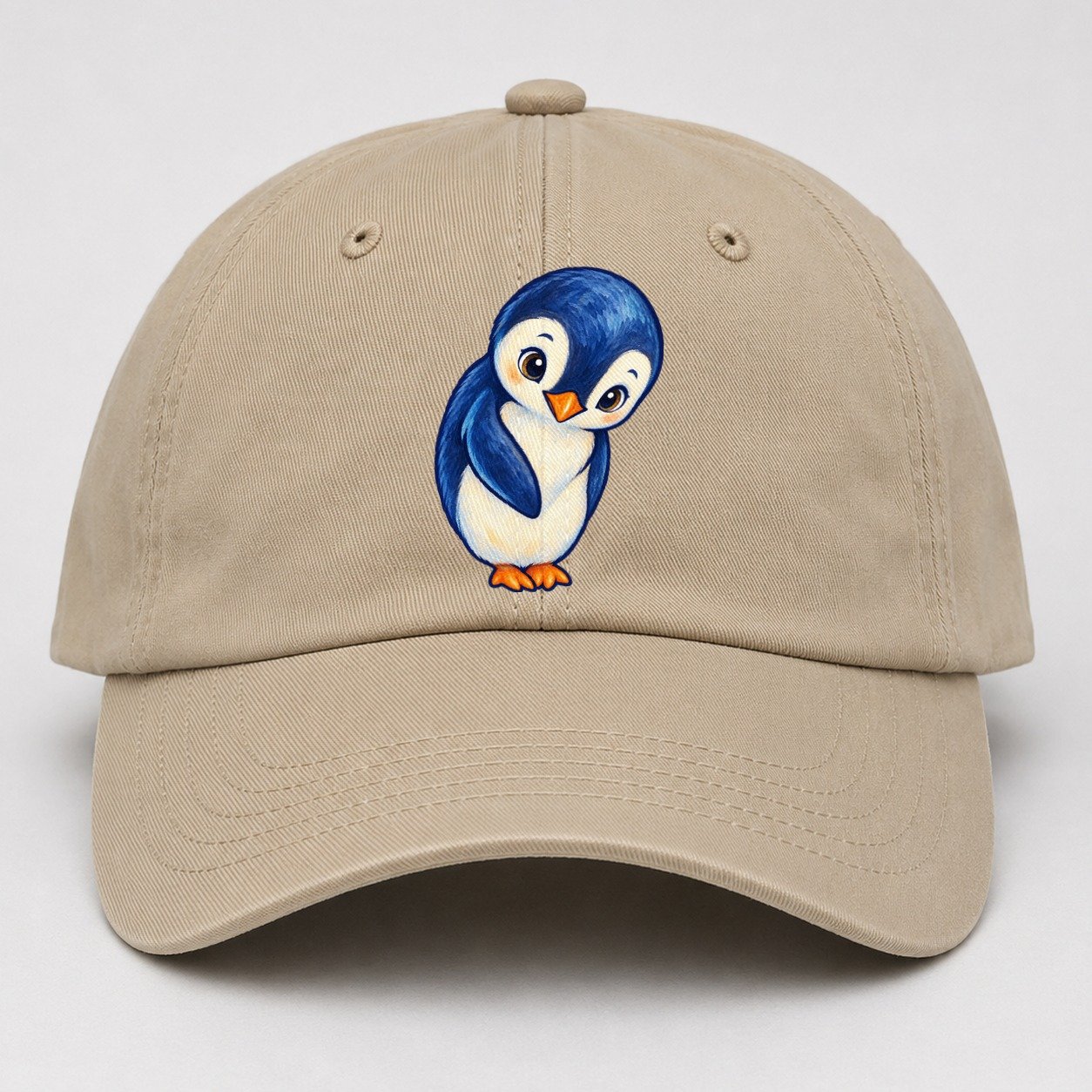 Penguin Little Bow Sea Sprite Baseball Cap – Khaki