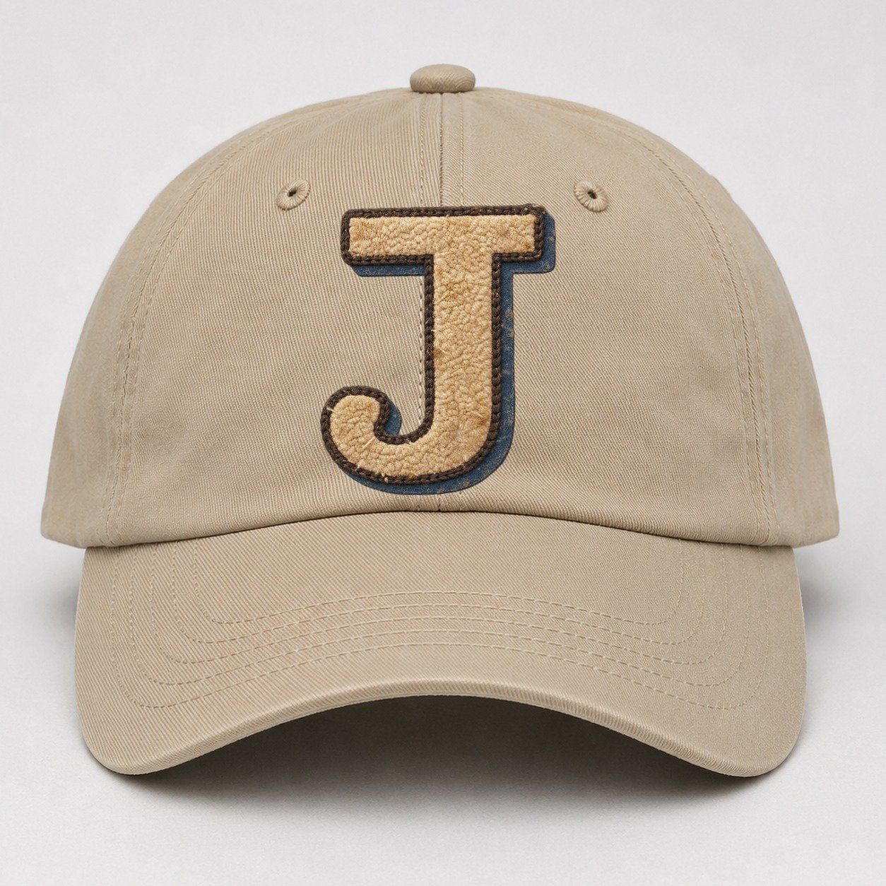 Varsity Chenille J Monogram Baseball Cap – Khaki