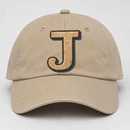 Varsity Chenille J Monogram Baseball Cap – Khaki