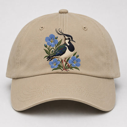 Northern Irish Flax And Lapwing Uk Culture Heritage Baseball Cap – Khaki