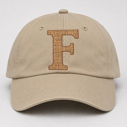 Woven Tweed F Monogram Baseball Cap – Khaki