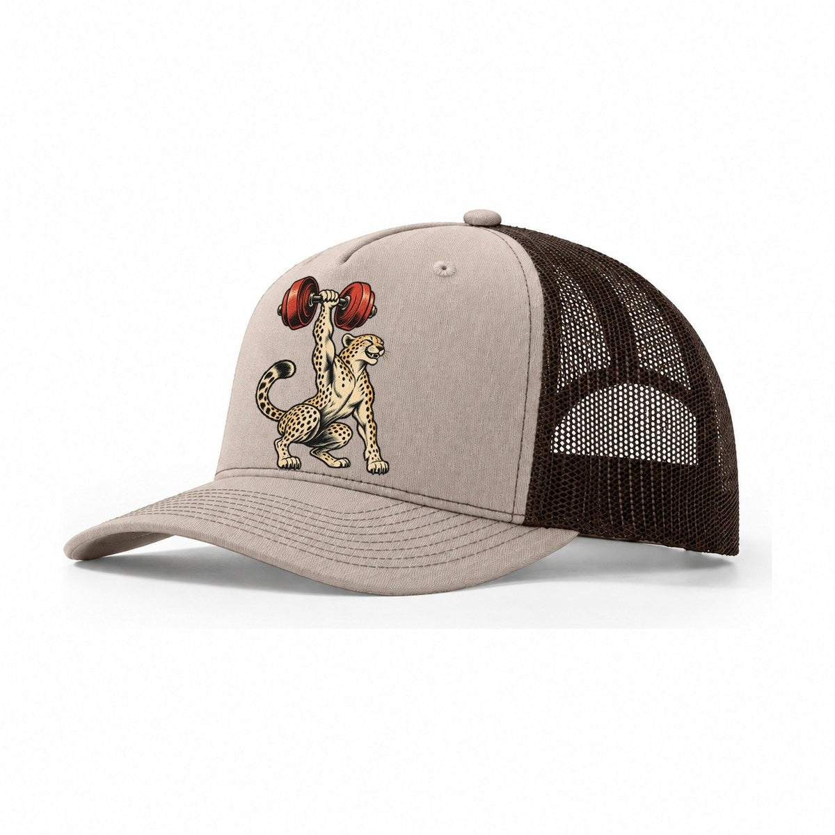 Cheetah Speed Reps Animal Lifters Trucker Hat – Khaki Brown