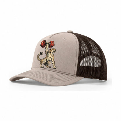 Cheetah Speed Reps Animal Lifters Trucker Hat – Khaki Brown