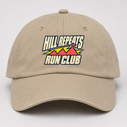 Hill Repeats Run Club 90S Running Clubs Baseball Cap – Khaki