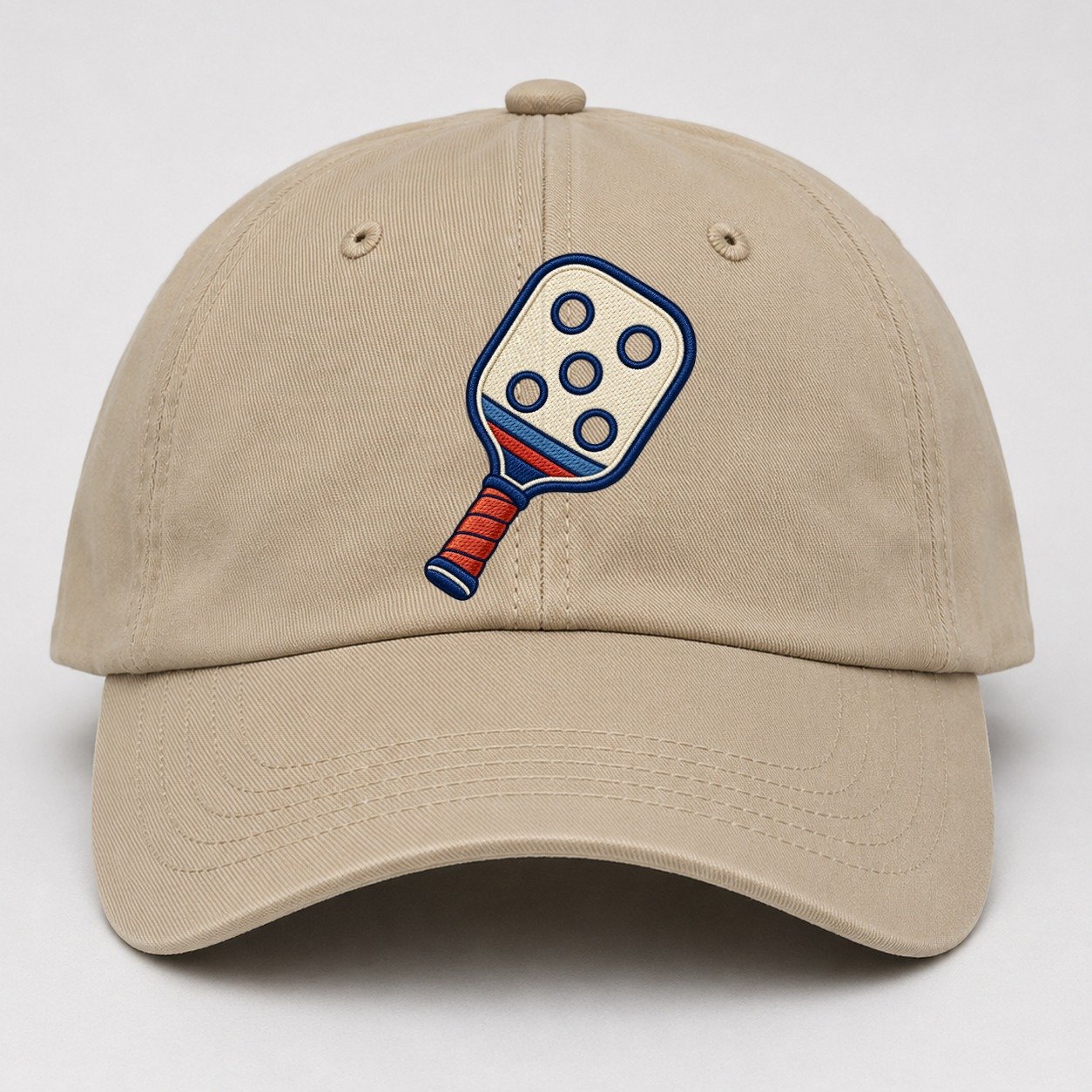 Pickleball Paddle Tiny Solo Marks Baseball Cap – Khaki