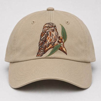 Tawny Frogmouth And Gum Nuts Australia Cultural Icons Baseball Cap – Khaki