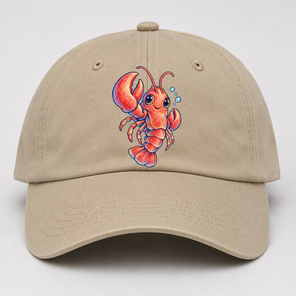 Lobster Three Quarter Float Sea Sprite Baseball Cap – Khaki