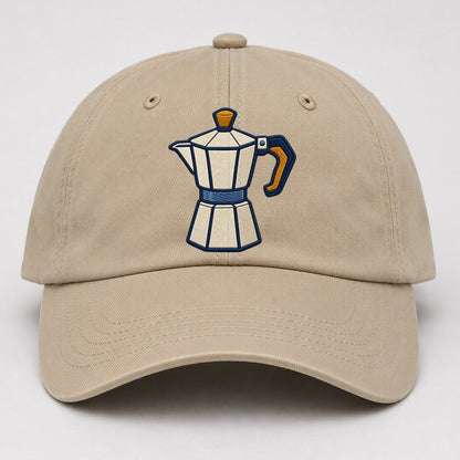 Moka Coffee Pot Tiny Solo Marks Baseball Cap – Khaki