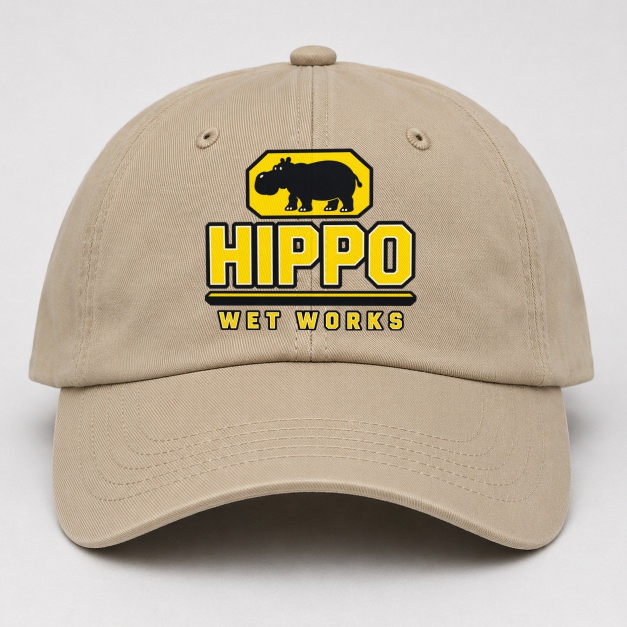 Hippo Wet Works Heavy Duty Baseball Cap – Khaki