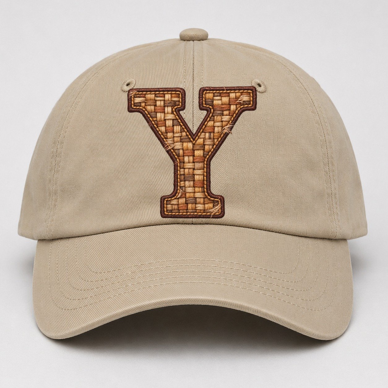 Woven Tweed Y Monogram Baseball Cap – Khaki