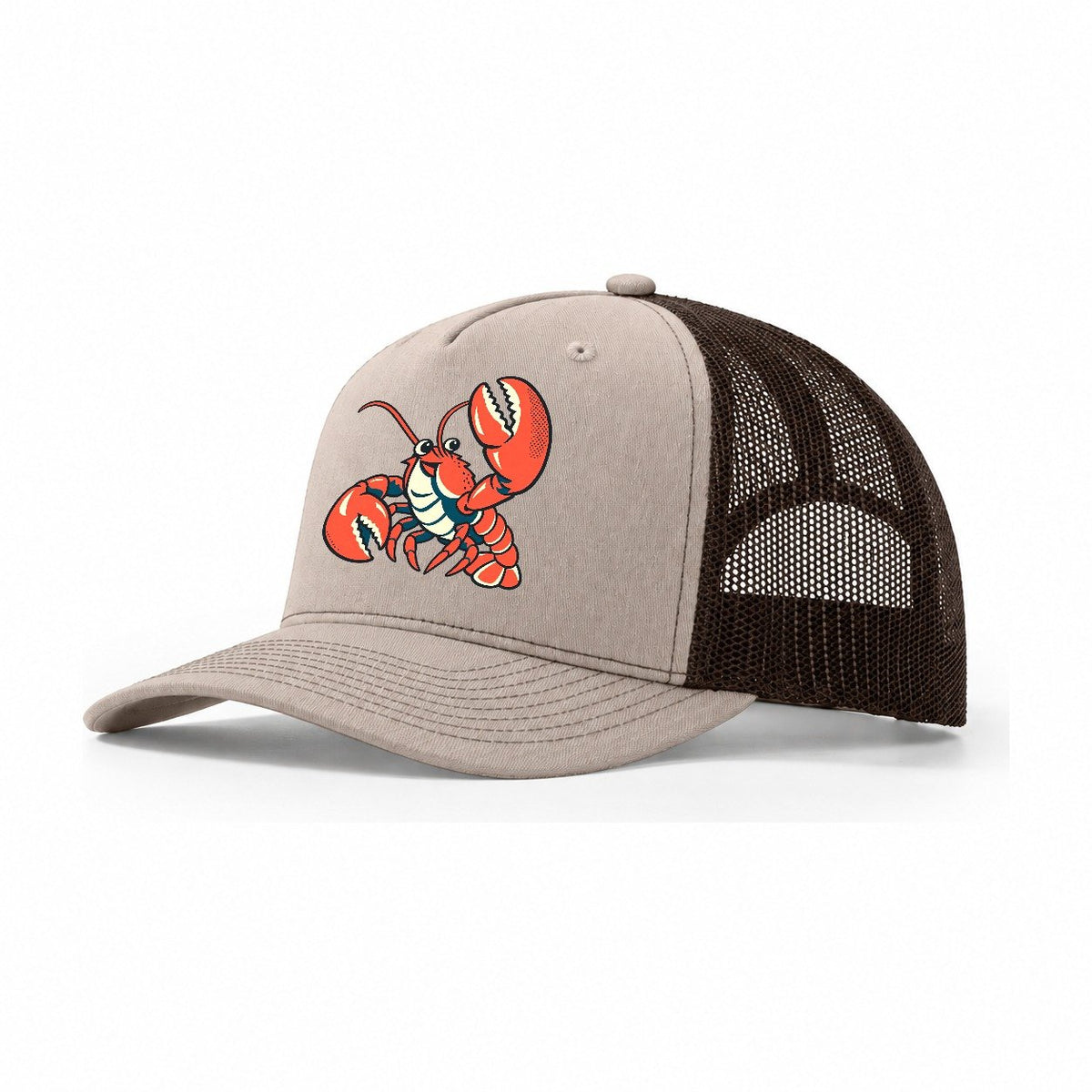 Lobster Claw Click Trucker Hat – Khaki Brown