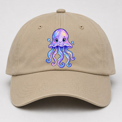 Jellyfish Front Glow Sea Sprite Baseball Cap – Khaki