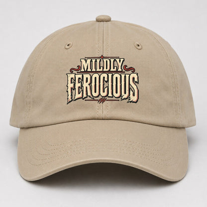 Mildly Ferocious American Wit Baseball Cap – Khaki