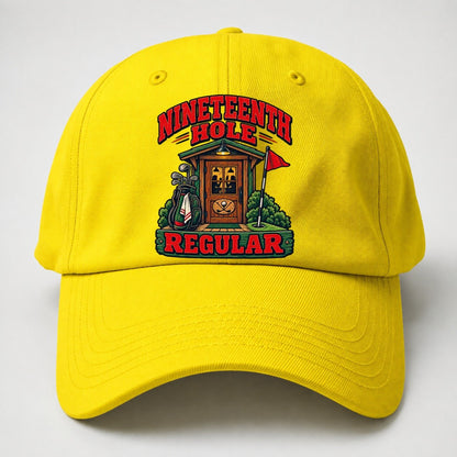 Nineteenth Hole Regular Golf Life Baseball Cap – Yellow