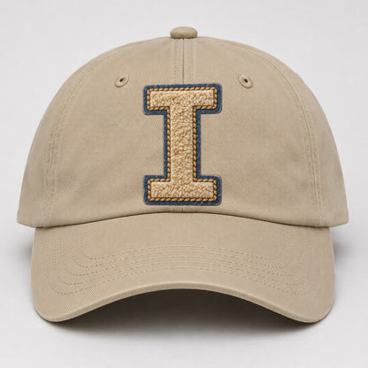 Varsity Chenille I Monogram Baseball Cap – Khaki
