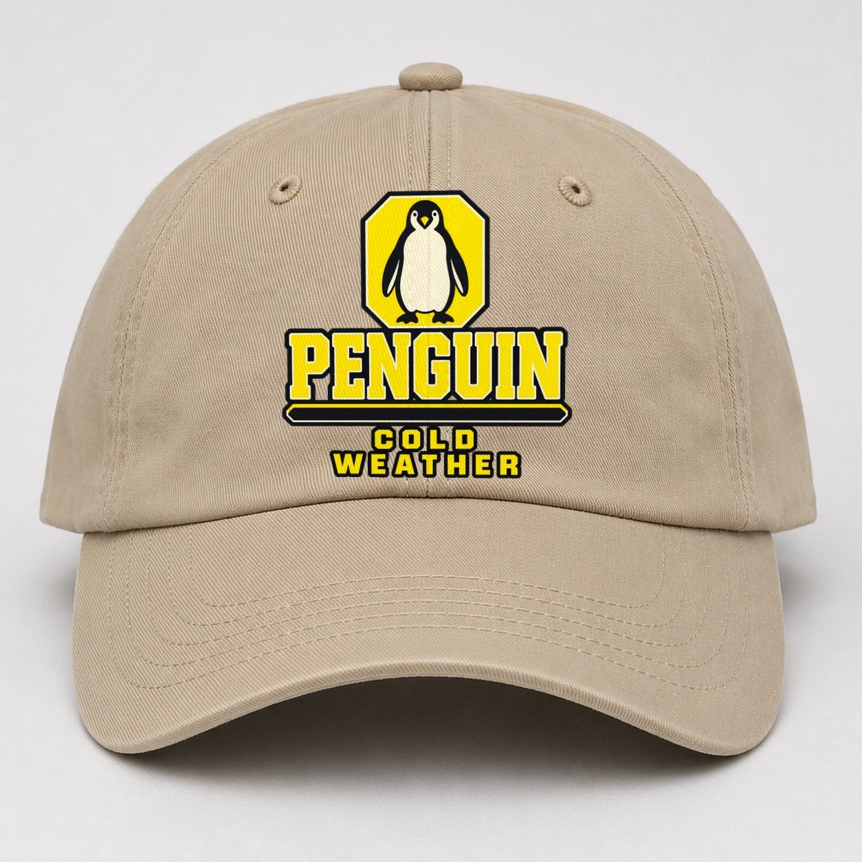 Penguin Cold Weather Heavy Duty Baseball Cap – Khaki