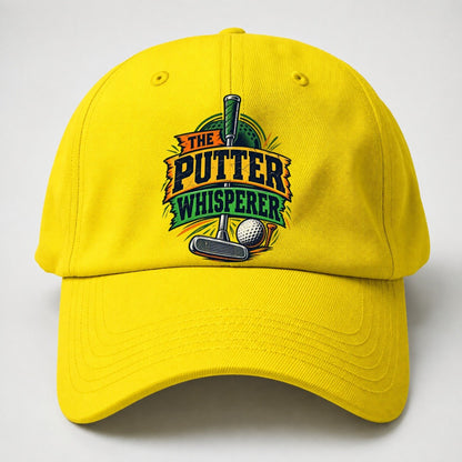 The Putter Whisperer Golf Life Baseball Cap – Yellow