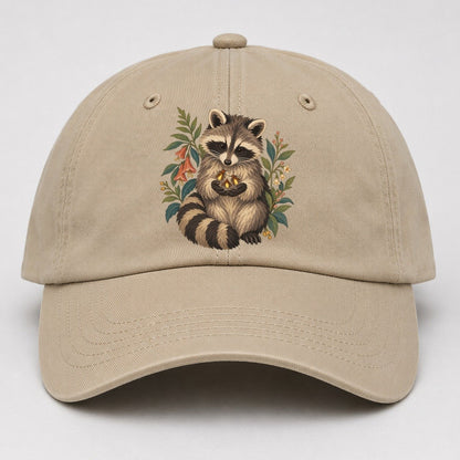 Raccoon Firefly Bowl Gentle Wild Baseball Cap – Khaki